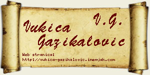 Vukica Gazikalović vizit kartica
